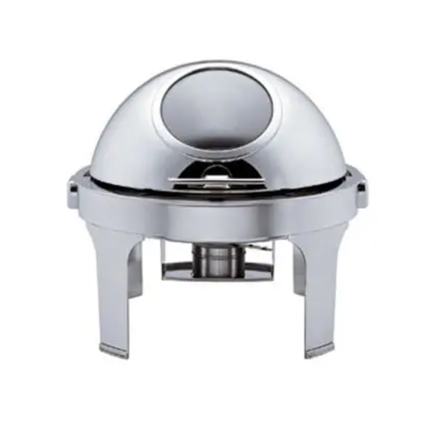 Silver Round Chafing Dish – With Window