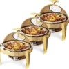 ROVSUN 6QT Gold Roll Top Chafing Dish Set