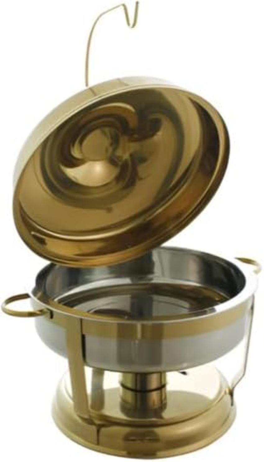 9L Gold Stainless Steel Chafing Dish with Steel Hooks for sale