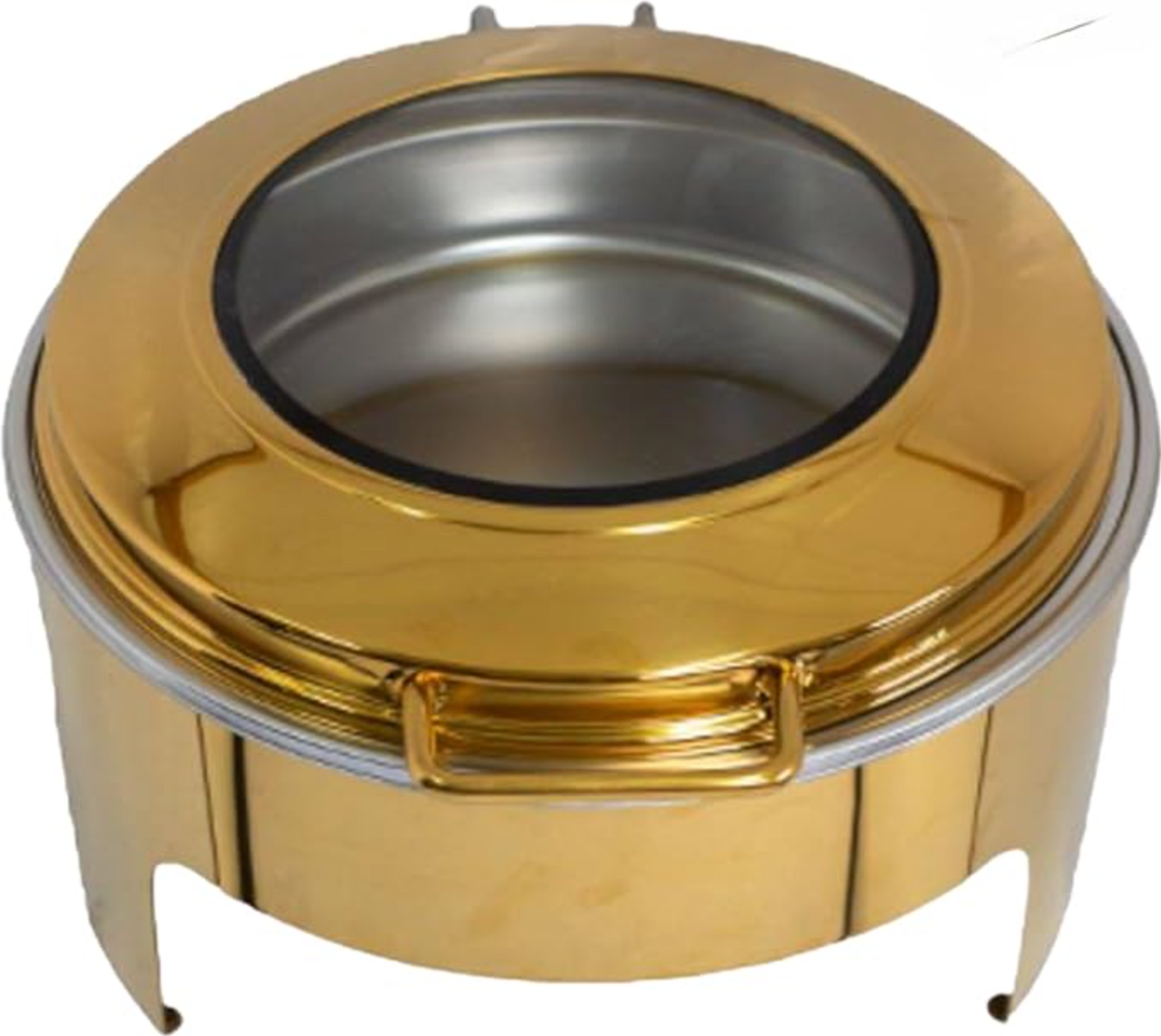 Gold Hollow Round Chafing Dish - 44 x 26 cm