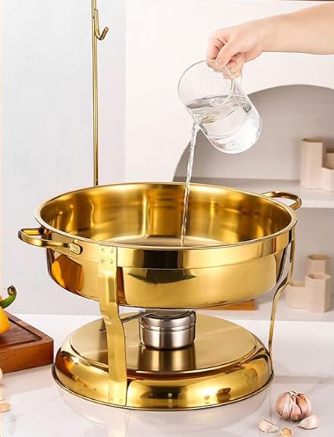 Wedding Banquet 9L Round Stainless Steel Chafing Dish