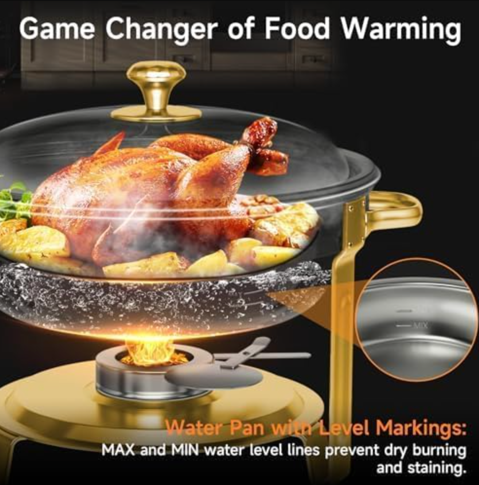 Wedding Banquet 9L Round Stainless Steel Chafing Dish for sale