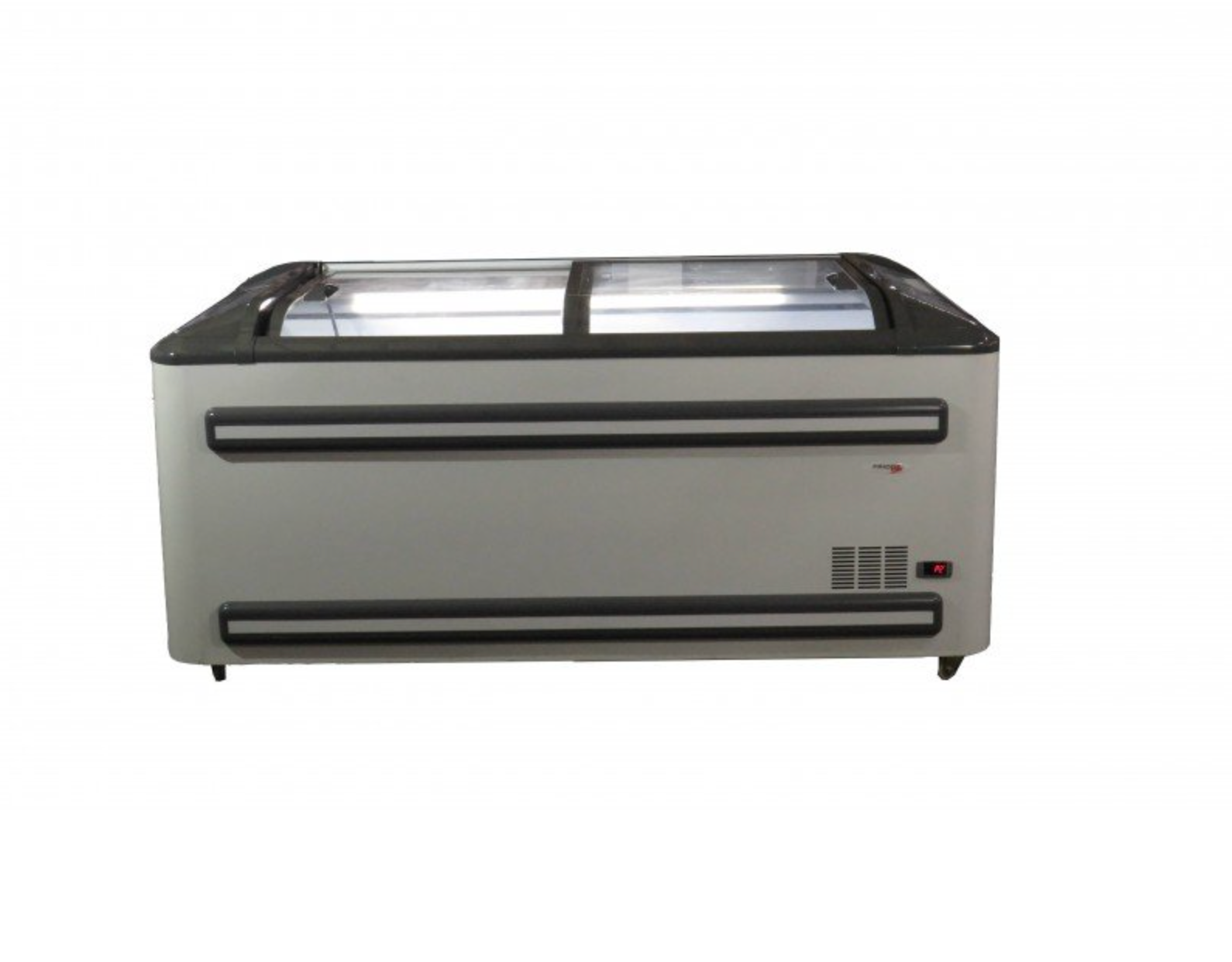 Island Freezer 758L Curved Glass Slider